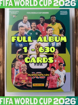Fifa World Cup 2026 Adrenalyn XL full album 630 cards new