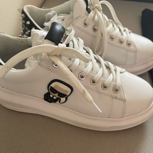 Karl Lagerfeld leather sneakers like new, white, size 35