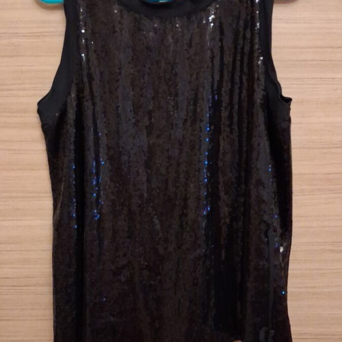 Dondup top new with sequins black, size M