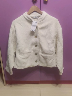 Mango women's cardigan Small white like new lamb style