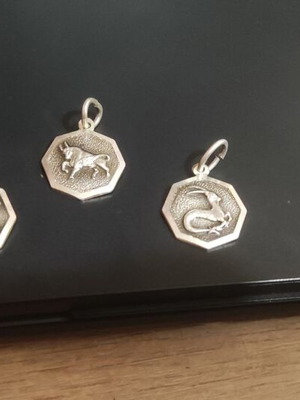 Zodiac silver 925 new, set of 3 pieces