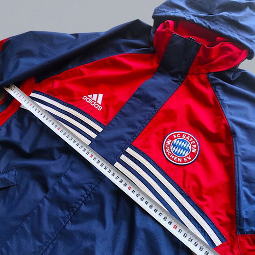 Vintage Bayern Munich x Adidas Hooded Rain Jacket, Like New, Men’s Large