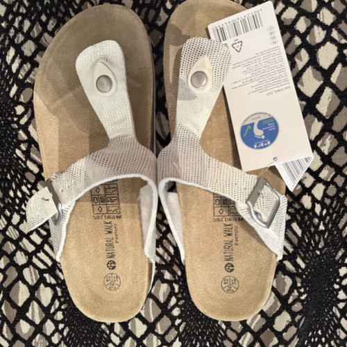 Esmara anatomical women's sandals with leather footbed and adjustable straps