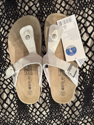 Esmara anatomical women's sandals with leather footbed and adjustable straps