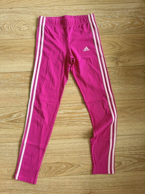 Adidas girls' sports leggings like new, pink, size 164 cm