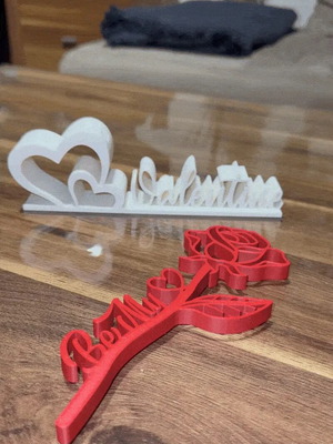 Valentine decoration with rose and personalization new