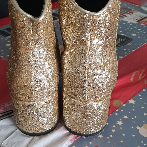 Μποτάκια ankle boots καινούργια, χρυσαφί, μέγεθος 36