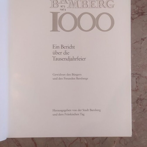 Bamberg Buch used, 1000 years of Bamberg in German