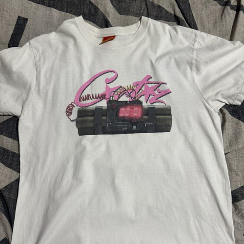 Corteiz Bomb T-shirt No Time 4 Luv medium used, white