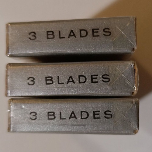Ξυριστική μηχανή Gillette μεταχειρισμένη με 3 σφραγισμένα κουτιά λεπίδων Silver Gillette