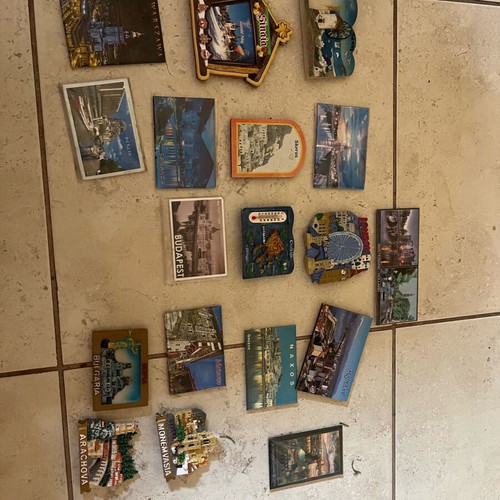 Fridge magnets like new from various cities and countries