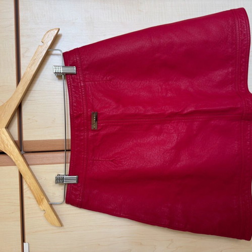 Lynne leather skirt new, red, size S