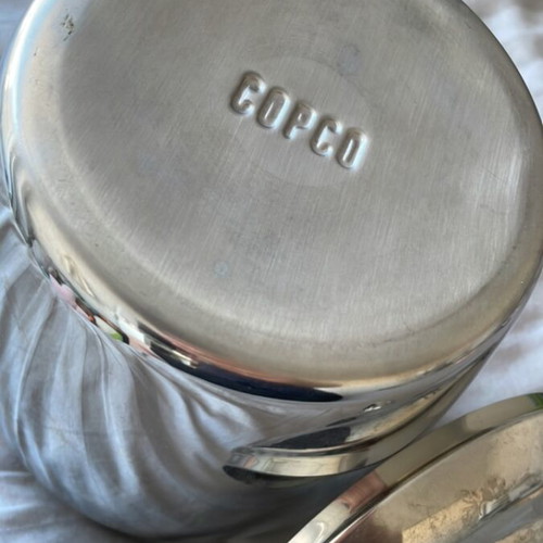 Vintage Copco stainless steel ice bucket with lid like new