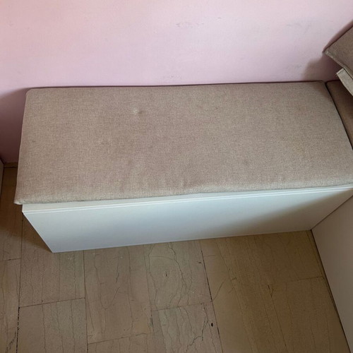 Sofa custom-made with storage space MDF like new
