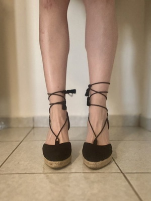 Kanna espadrilles like new, black suede, size 39
