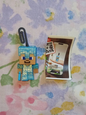 Steve in Diamond Armor Minecraft Kinder Joy figure new