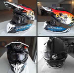 Airoh Twist 2.0 Lazyboy MX Enduro Helmet used with antifog mask, Large