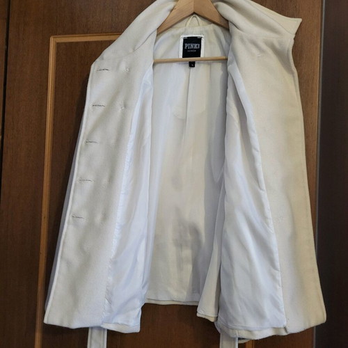 Pink Woman women's white coat like new, size XL