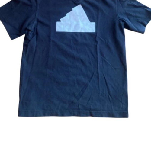 Adidas T-shirt with white layered logo, black