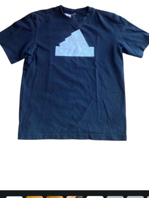 Adidas T-shirt with white layered logo, black
