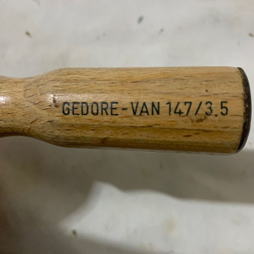 Gedore straight screwdriver with wooden handle used
