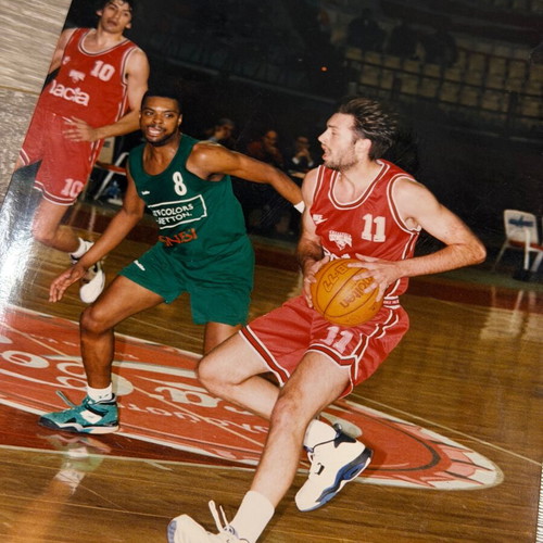 Collectible rare large 90s Olympiacos basketball photo new