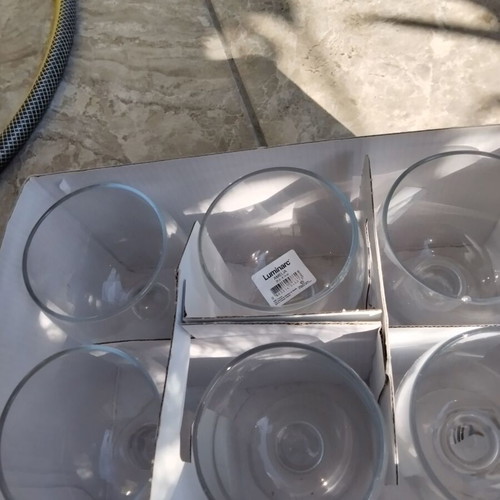 Luminarc pack of 6 wine water glasses new