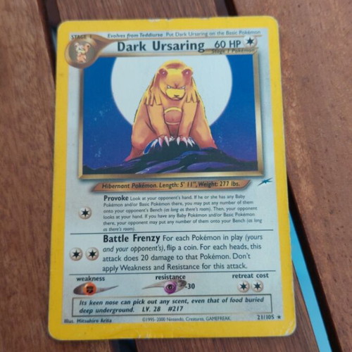 Dark Ursaring NDE 21 card used
