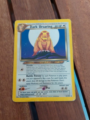 Dark Ursaring NDE 21 card used