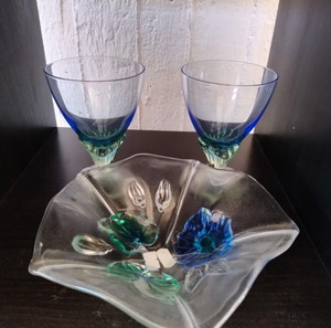 2 ποτηρια + μπολ Walther glass