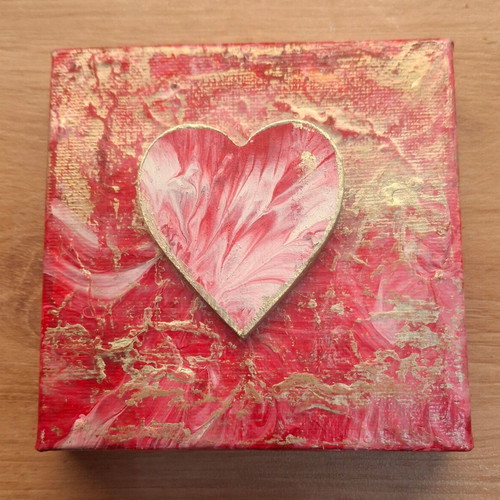 Handmade 10x10 frame new, painted with water acrylic colors
