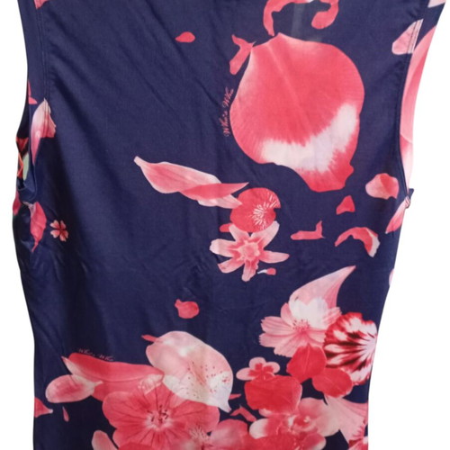 WHO*S WHO women's blouse like new, multicolor, satin viscose