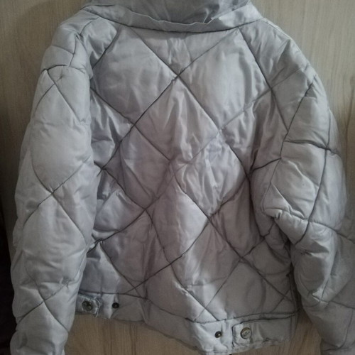 Children's jacket silver, like new, size 7-8 years