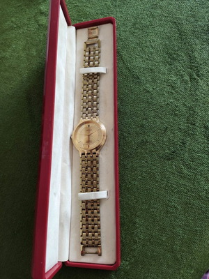 Ρολόι Orient Chandor vintage quartz μεταχειρισμένο, επιχρυσωμένο 22Κ με κουτί