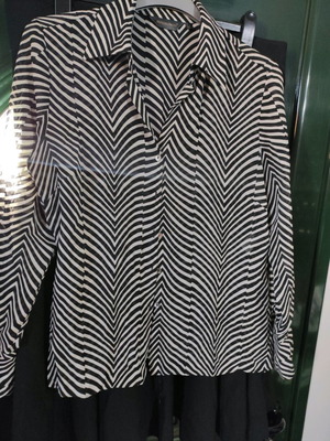 Πουκάμισο ριγε καινούργιο άσπρο μαύρο, 2XL