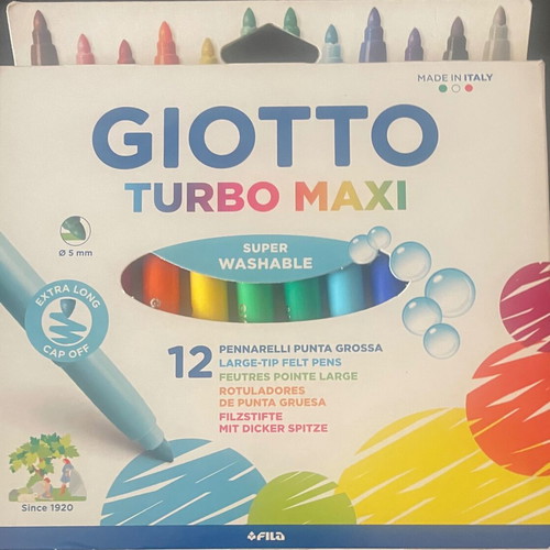 Giotto Turbo Maxi markers set of 12, new
