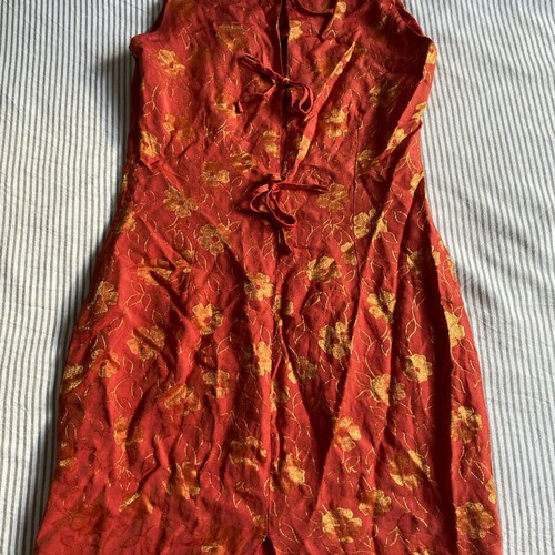 Dress red and gold size S like new