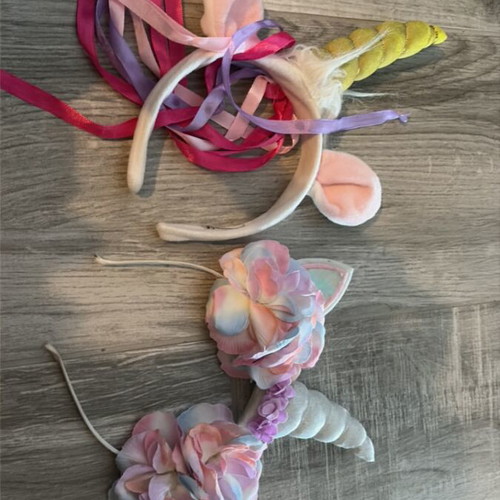 Unicorn hair accessories, set of 2