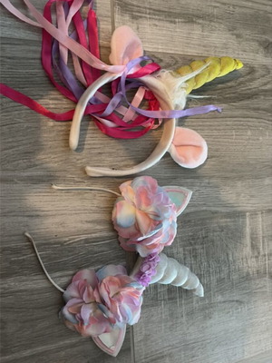 Unicorn hair accessories, set of 2