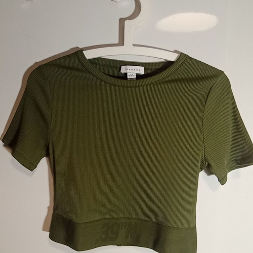 Topshop sports shirt like new, green, size M