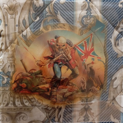 Iron Maiden The Trooper 7' Single Shaped Disc U-Cut vinyl like new