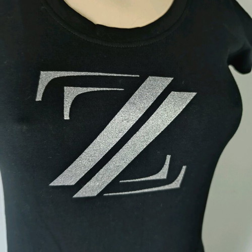 Piazza Italia black cotton t-shirt staff like new, size S