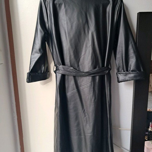 Black faux leather dress Marlen new, size small