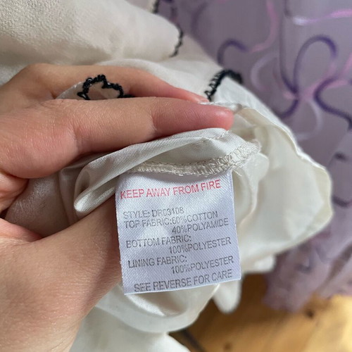 Strapless dress used, black and beige
