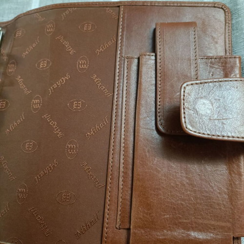 Filofax leather agenda used, handmade, collectible