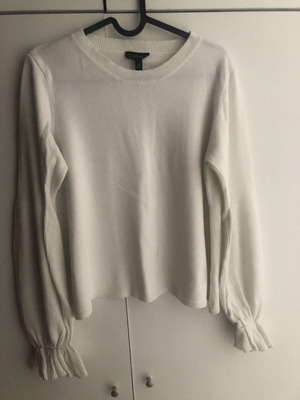Topshop μπλούζα λευκή με ιδιαίτερα μανίκια μεταχειρισμένη, μέγεθος 38