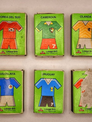 Italia'90 collectible matchboxes used with wear