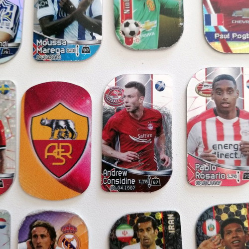Europe's champion metal footballer tags used, pack of 48