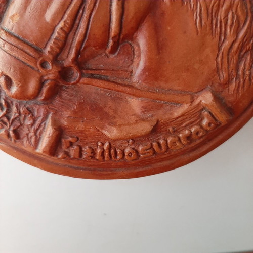 Terracotta hanging souvenir plaque Szilvásvárad horse