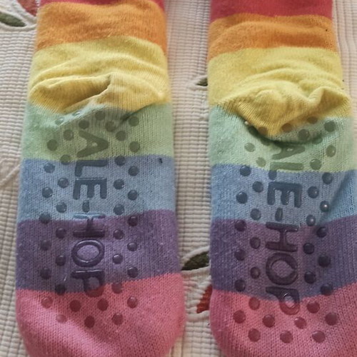 Colorful new slipper socks unused